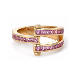 MAGNA RING - SQUARE CUT PINK SAPPHIRE