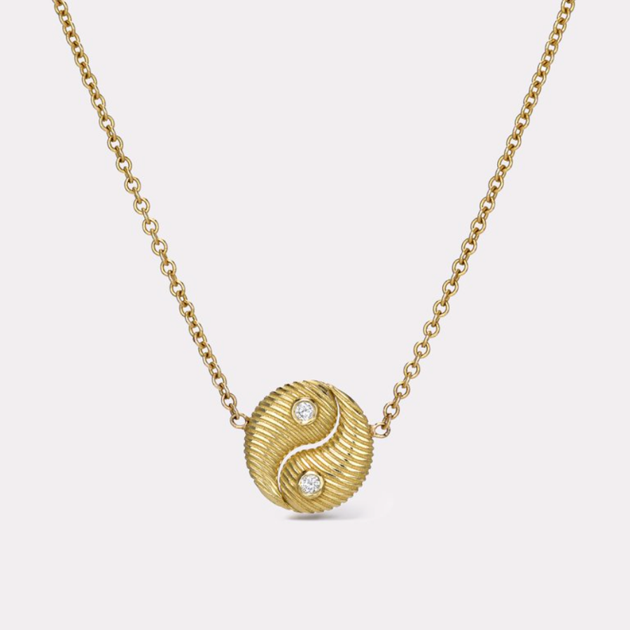 MINI ALL GOLD YIN YANG PENDANT