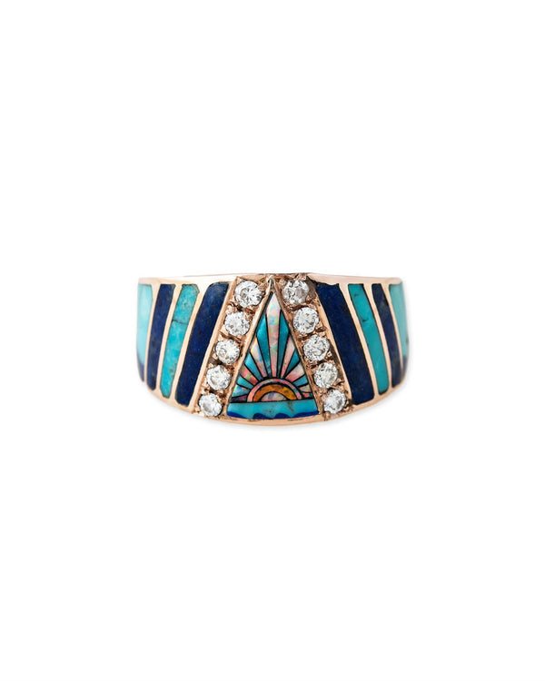 Sunset Opal Inlay Ring