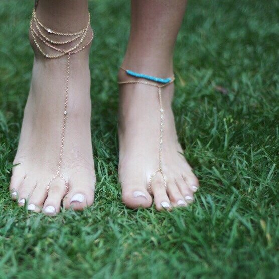 1 Diamond Toe Anklet