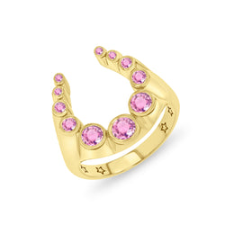 LUCKY CHARM RING - PINK SAPPHIRE
