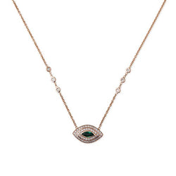Emerald Marquis Diamond Necklace