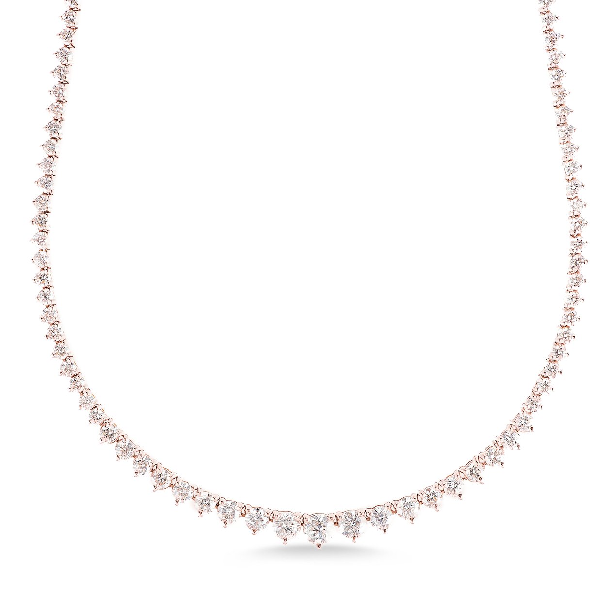 6.50ct GRADUATED TENNIS NECKLACE