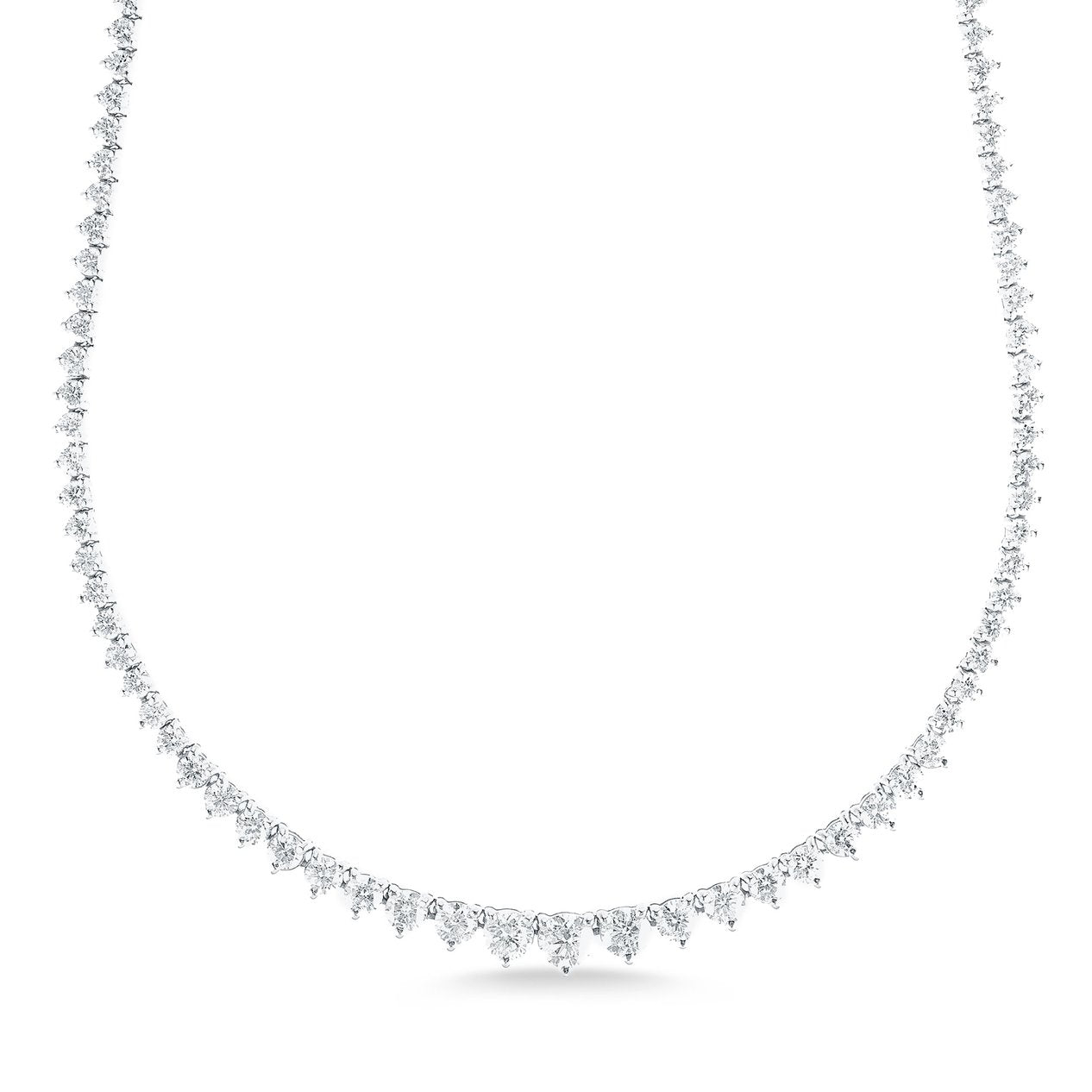 6.50ct GRADUATED TENNIS NECKLACE