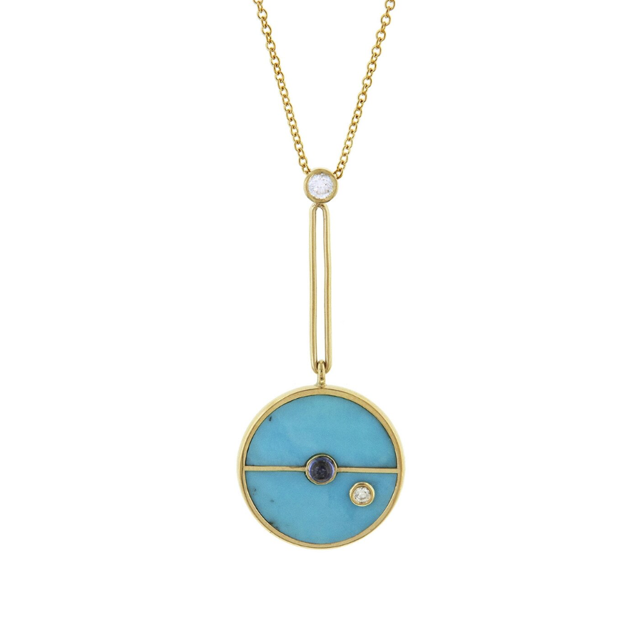 SIGNATURE COMPASS PENDANT - TURQUOISE