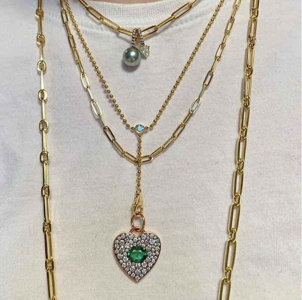 Connexion Chain Y Necklace with Diamond