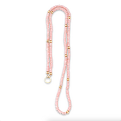 PINK OPAL AND GOLD BEAD CELEBRATION NECKLACE