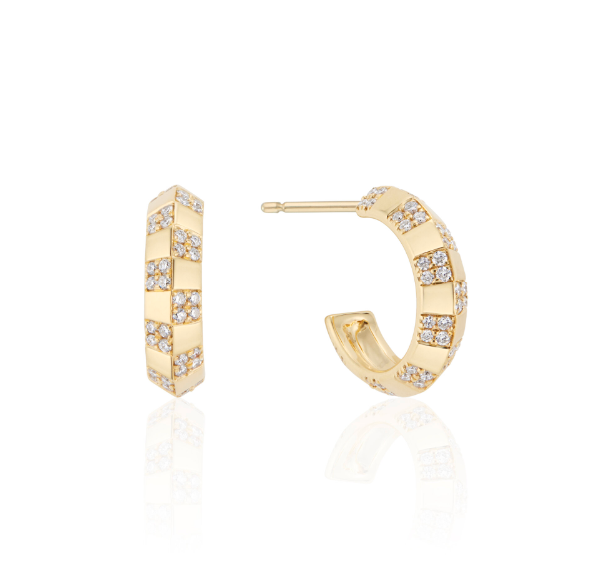 PINSTRIPE STRENGTH KNIFE EDGE DIAMOND EARRING