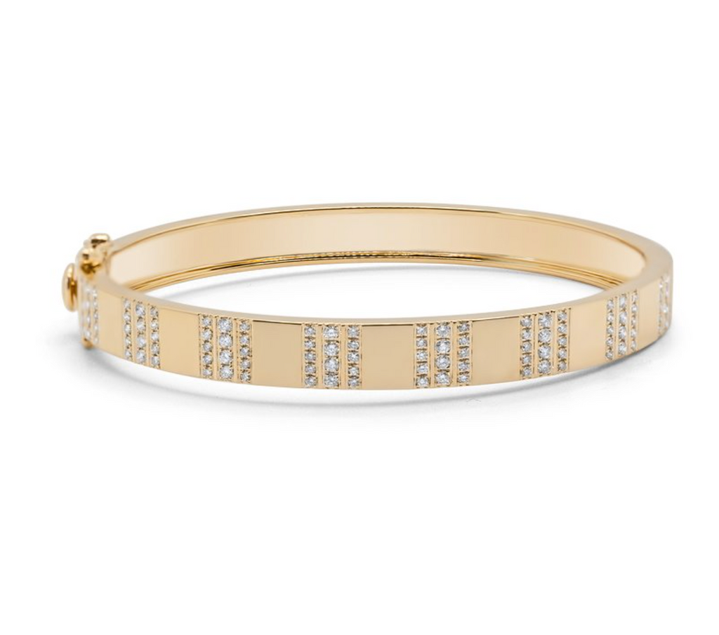 Carbon & Hyde 14K Yellow Gold Diamond Bangle