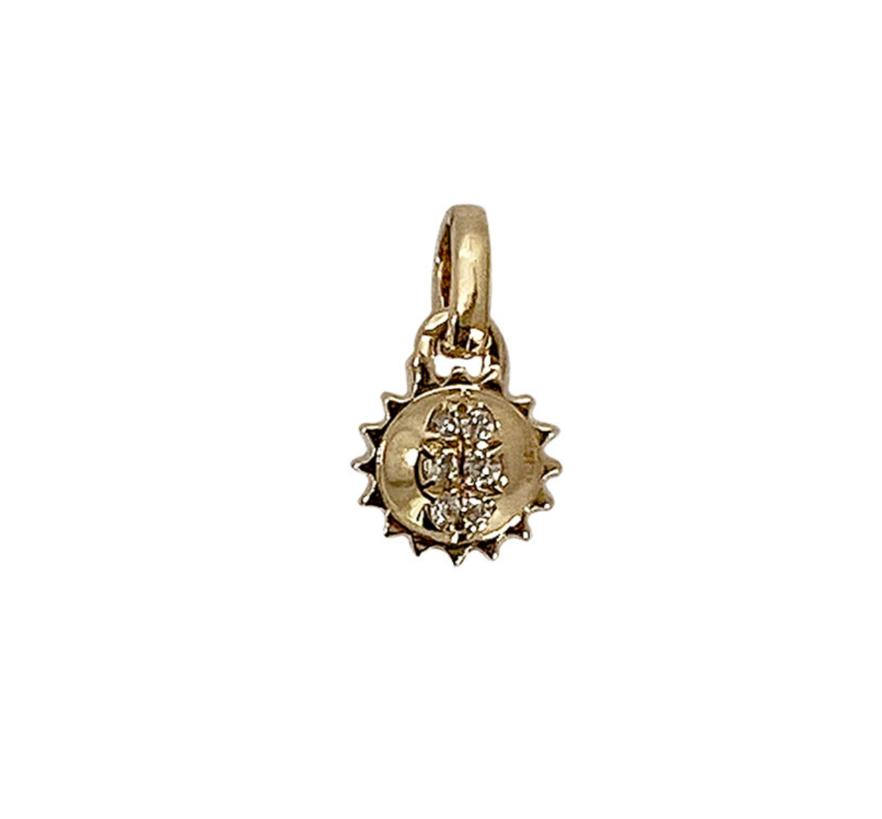 MAGICAL BEGINNINGS PAVE CHUBBY SUN CHARM - MINI