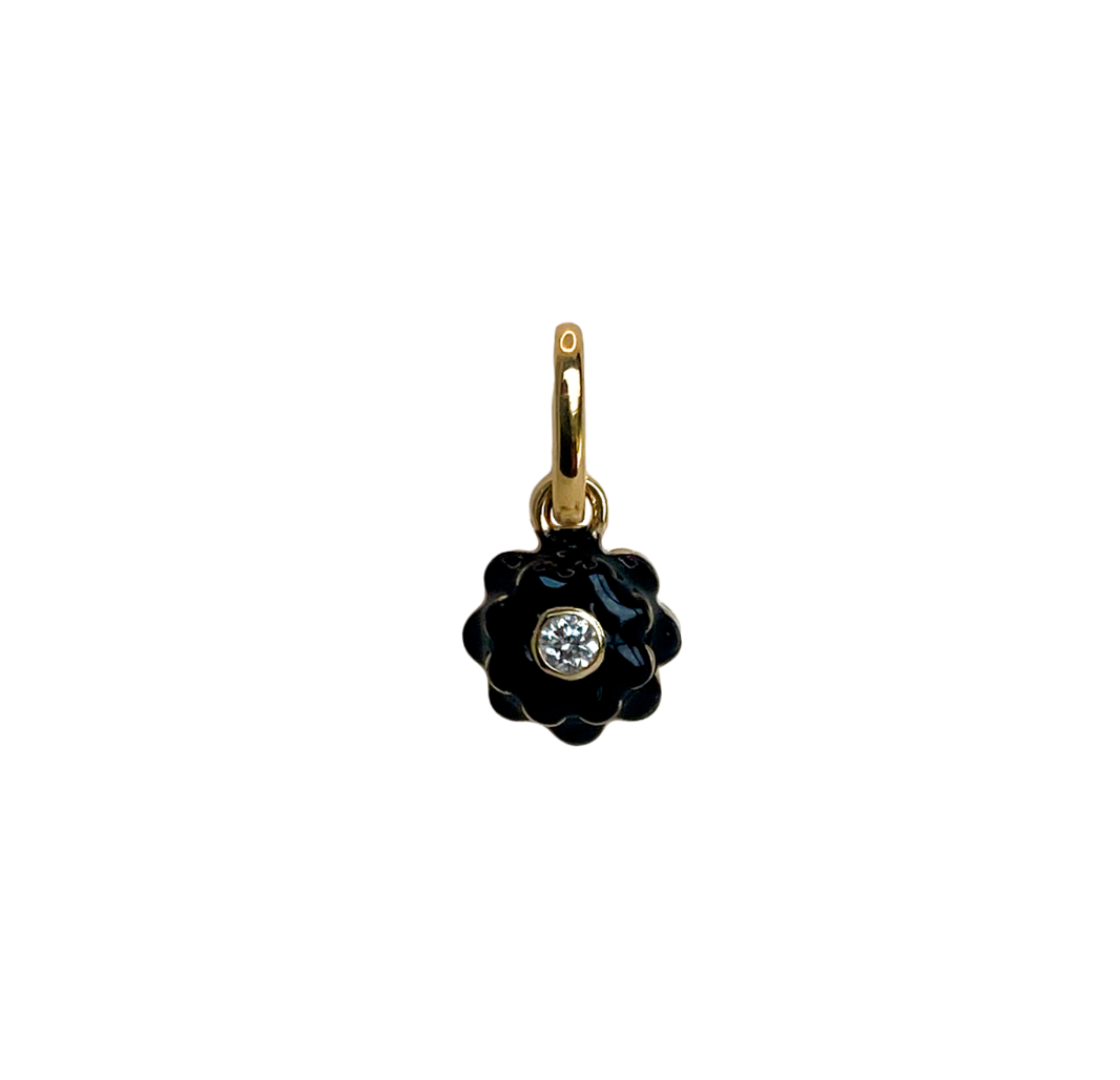 MEMENTO MINI FLOWER CHARM - BLACK