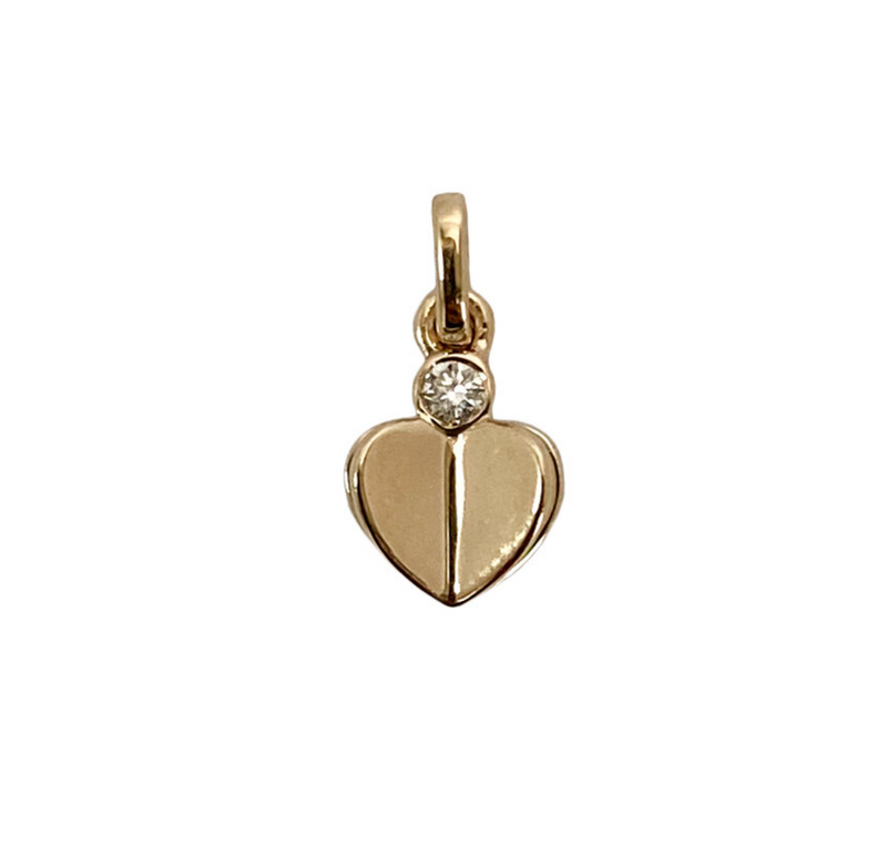MEMENTO HEART CHARM - SINGLE DIAMOND