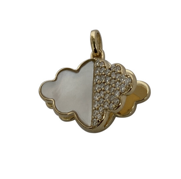 MEMENTO MOTHER OF PEARL AND DIAMOND CLOUD CHARM