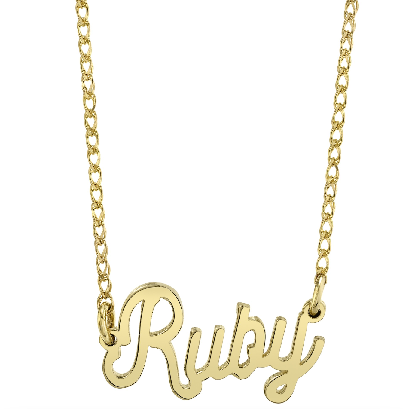 SCRIPT NAMEPLATE NECKLACE