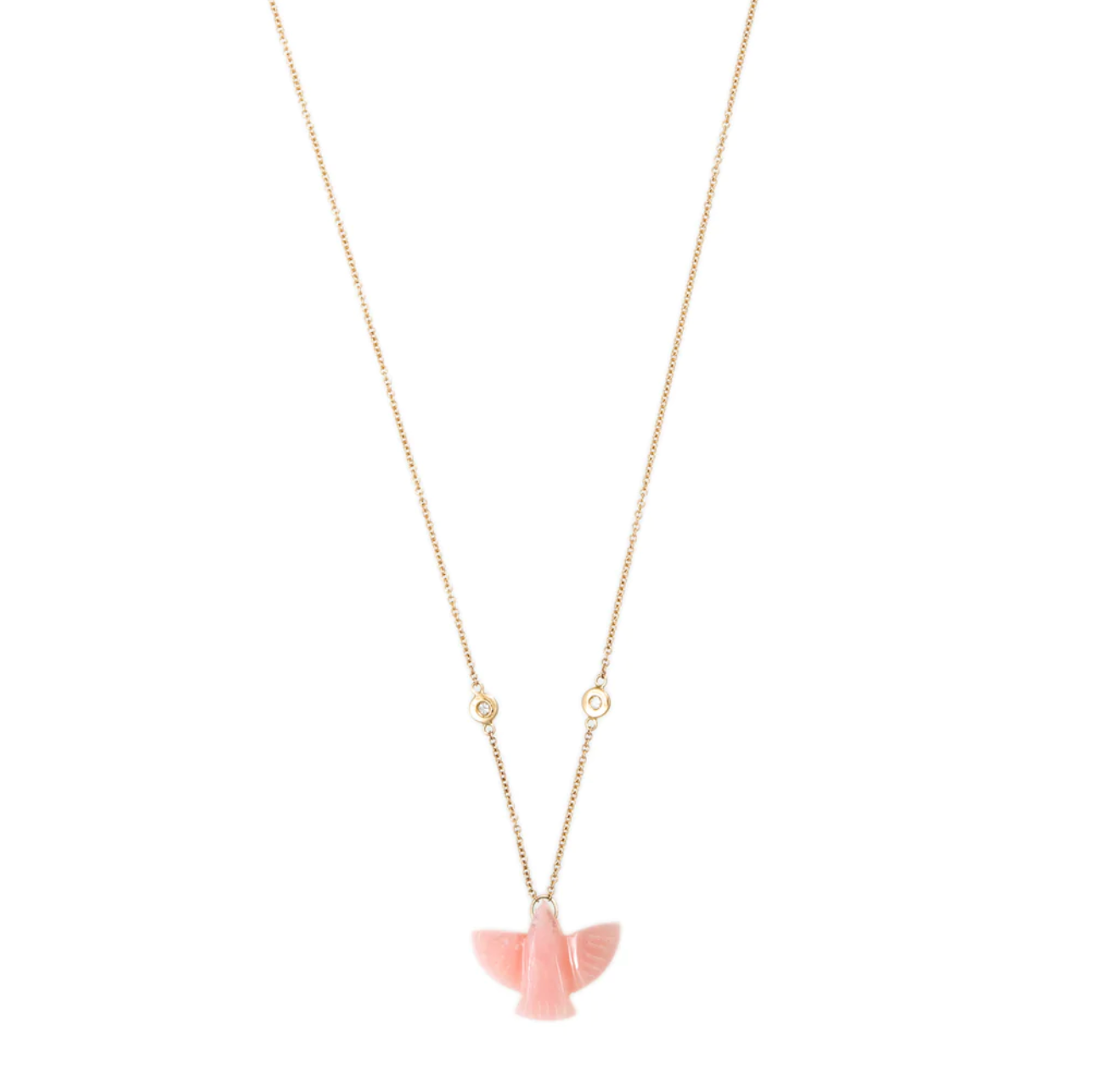 BABY PINK OPAL THUNDERBIRD NECKLACE