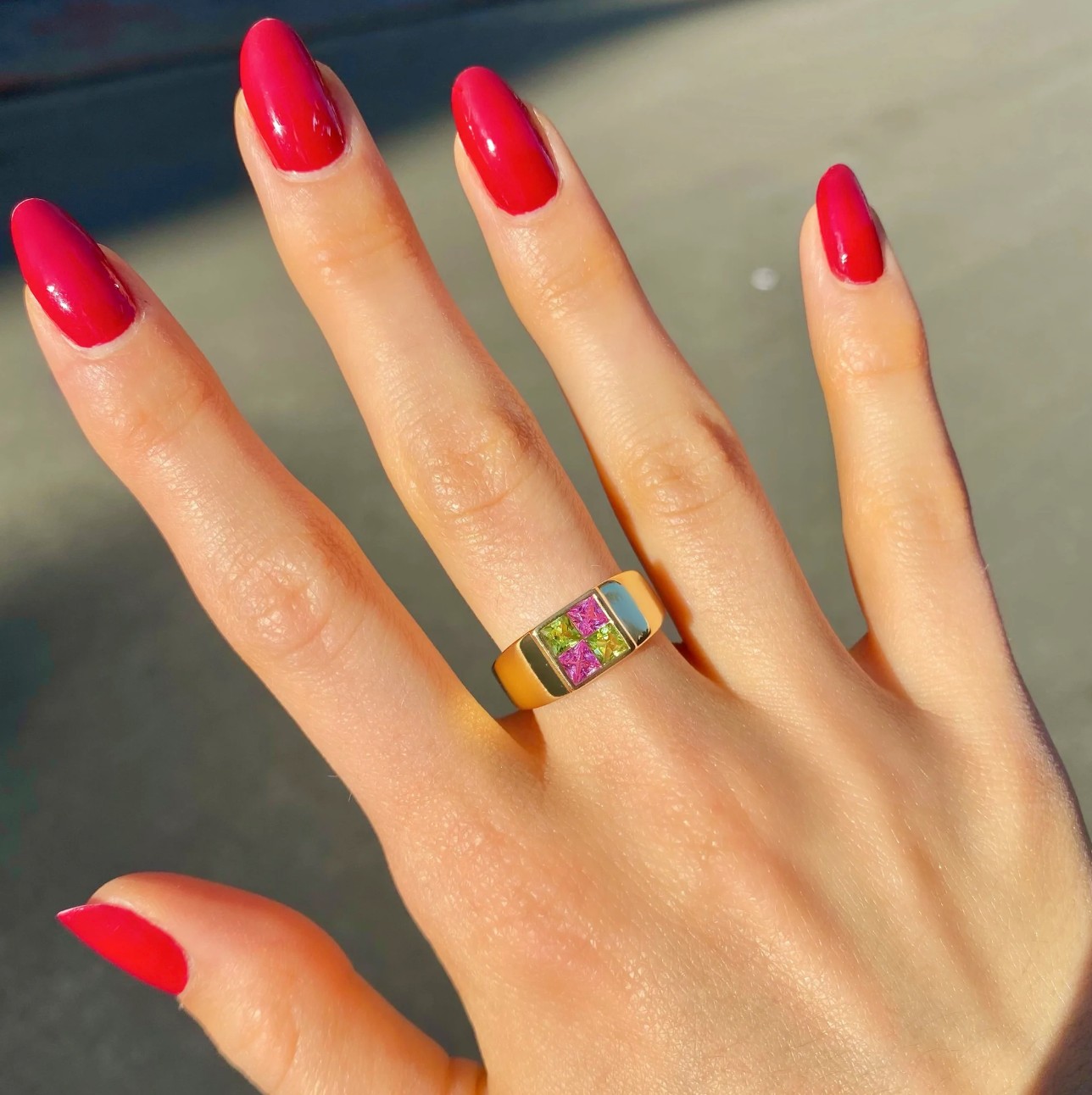 HONEYMOON CHECKER RING