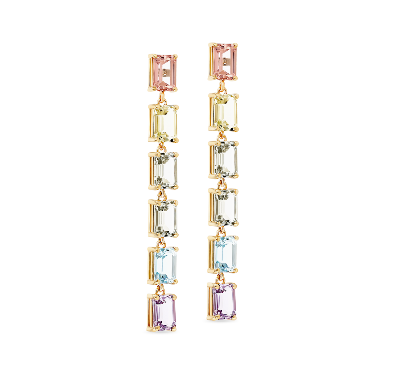 14K RAINBOW PASTEL DROP EARRING