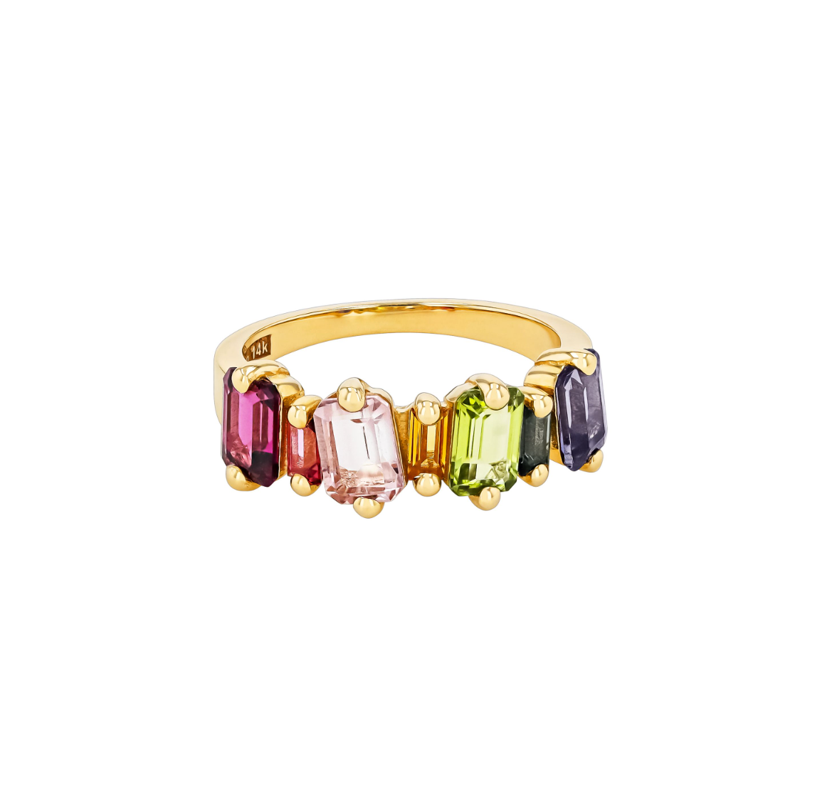 14K RAINBOW WAVE HALF-BAND