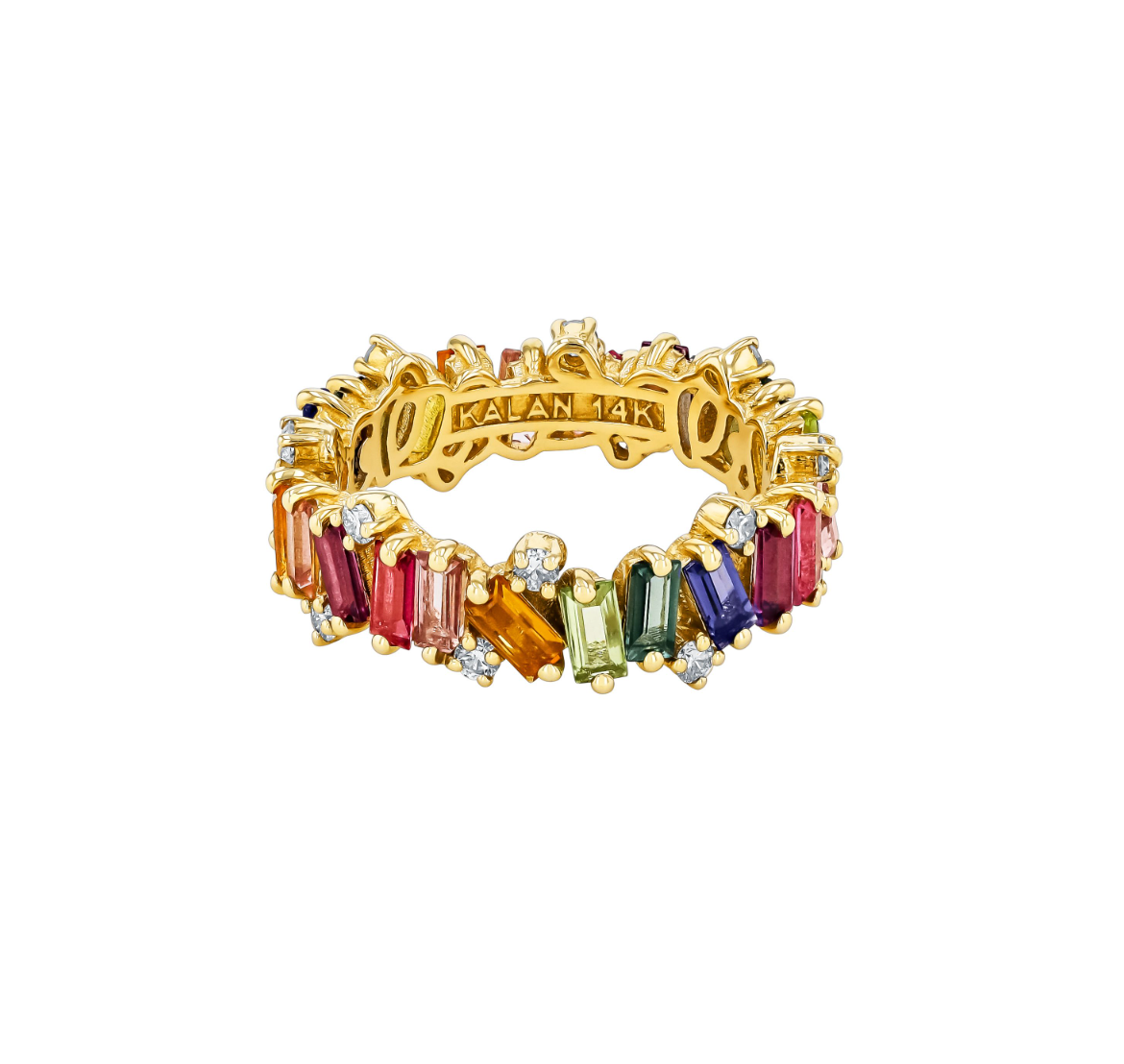 14K AMALFI WAVE RAINBOW ETERNITY BAND