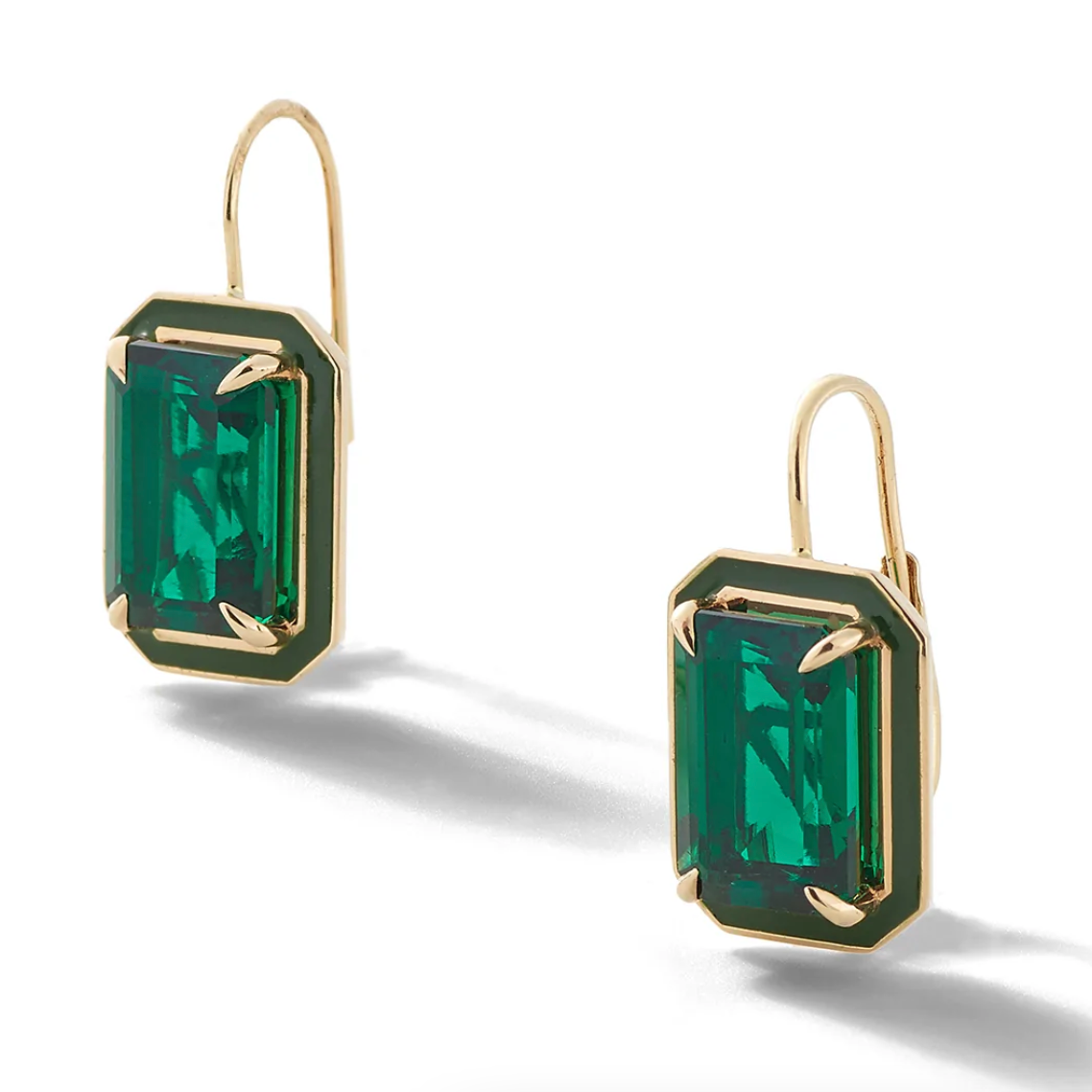 RECTANGULAR COCKTAIL DROPS - EMERALD