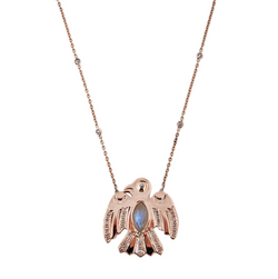 PAVE MOONSTONE EAGLE NECKLACE