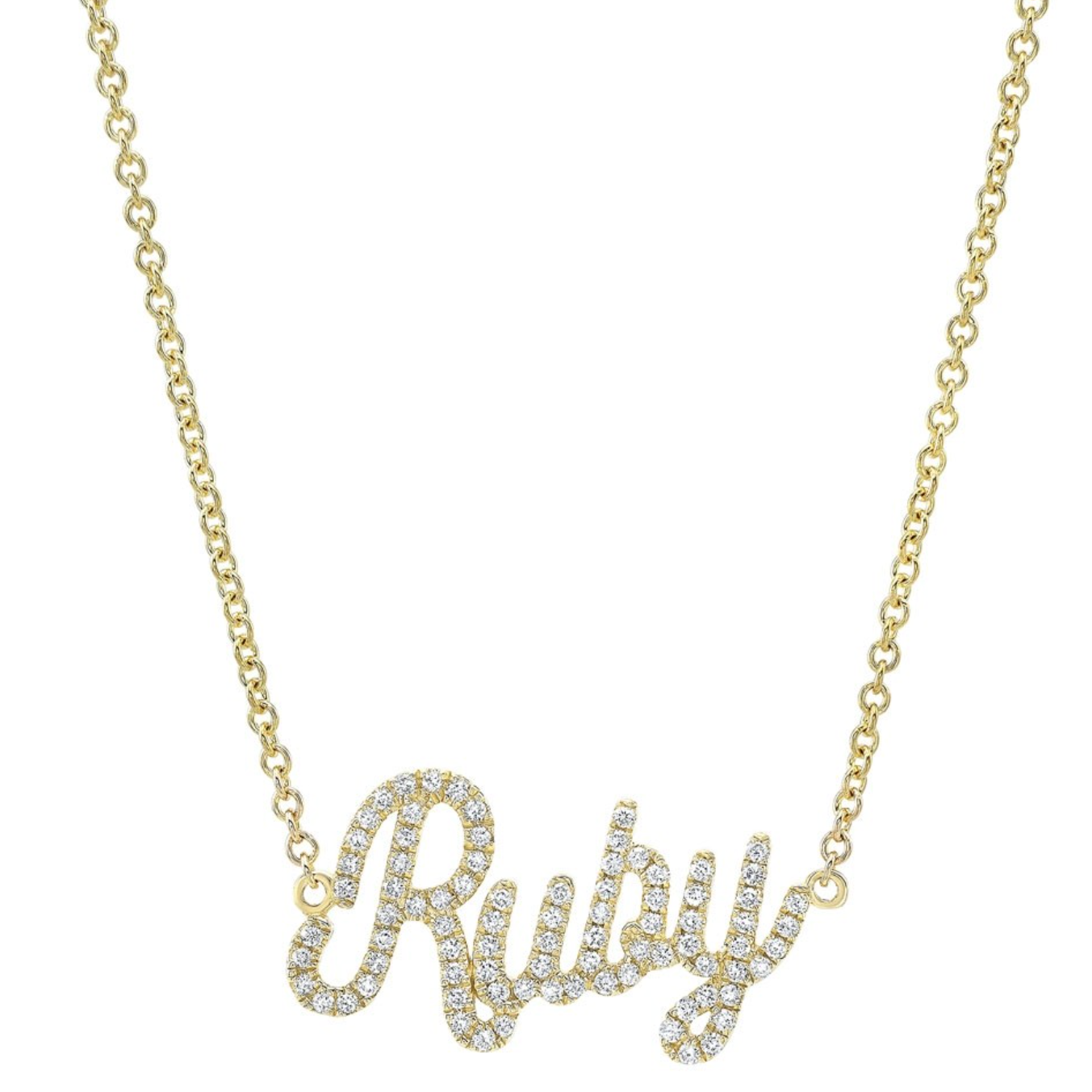 DIAMOND SCRIPT NAME NECKLACE