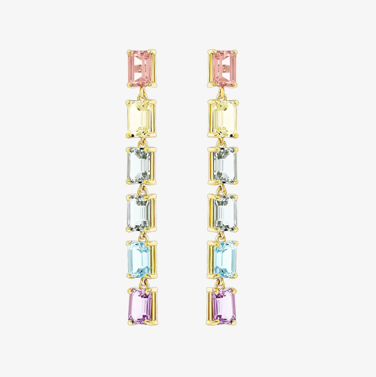 14K RAINBOW PASTEL DROP EARRING