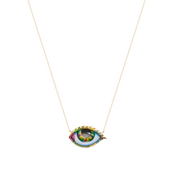GRAND PSYCHEDELIC DIAMOND NECKLACE WITH LASHES