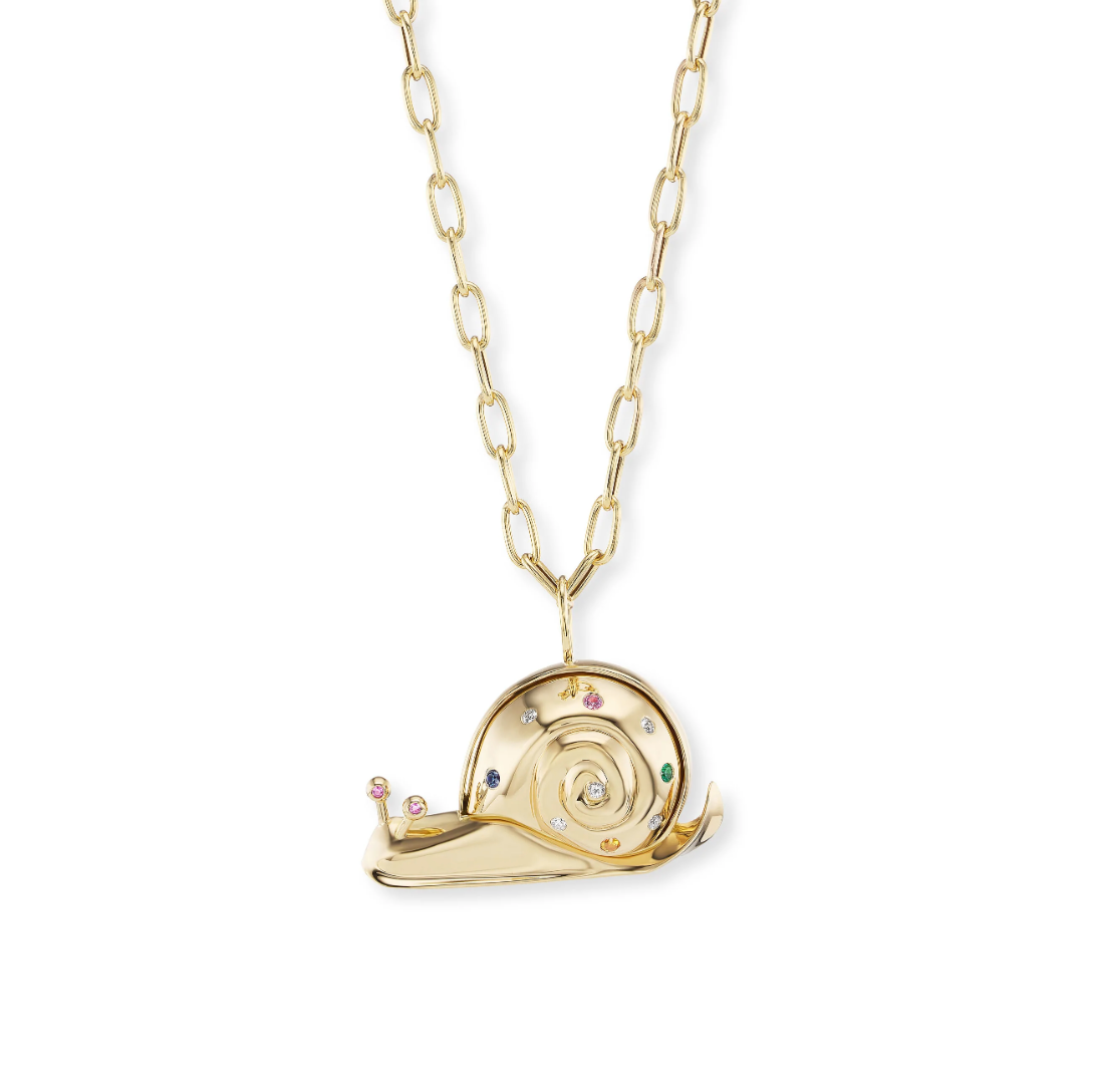 LARGE SNAIL PENDANT - GOLD