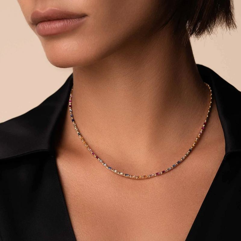 14K Gold Diamond Tennis Necklaces · Dana Rebecca Designs