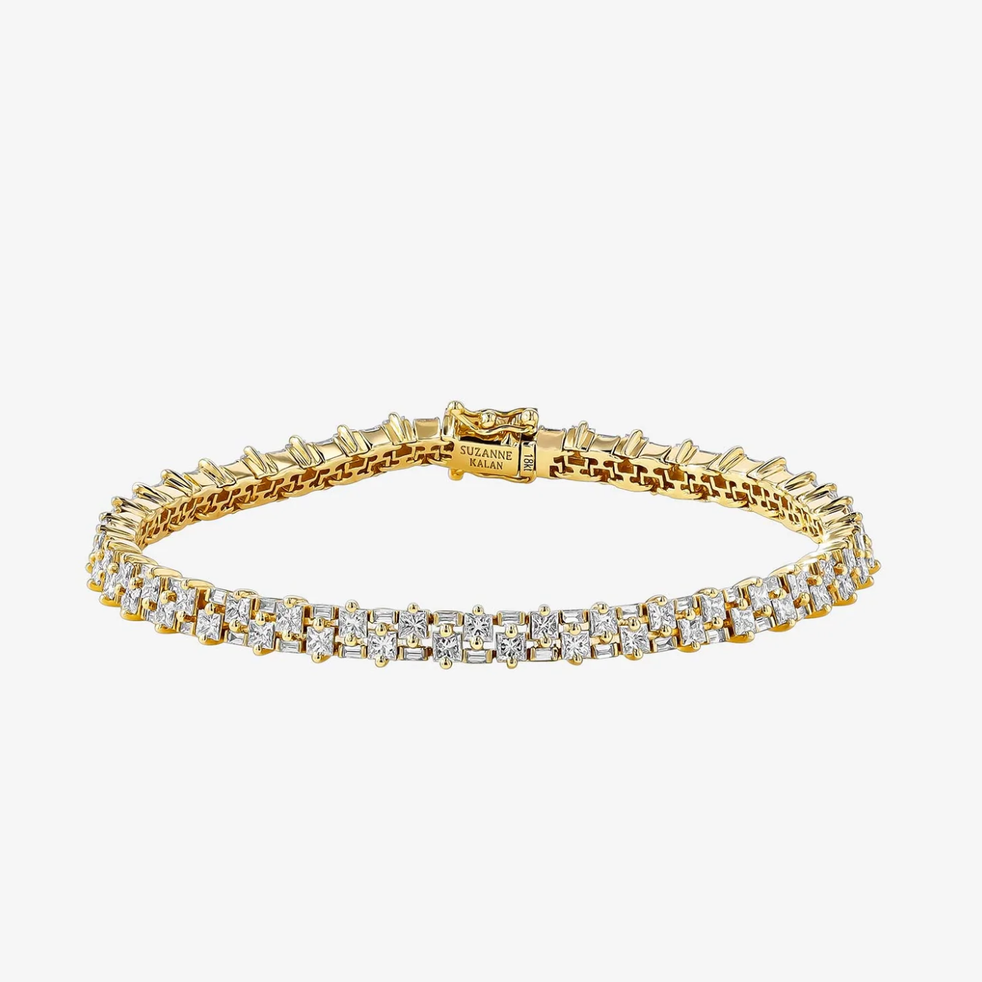 18K PRINCESS MINI STACK DIAMOND TENNIS BRACELET