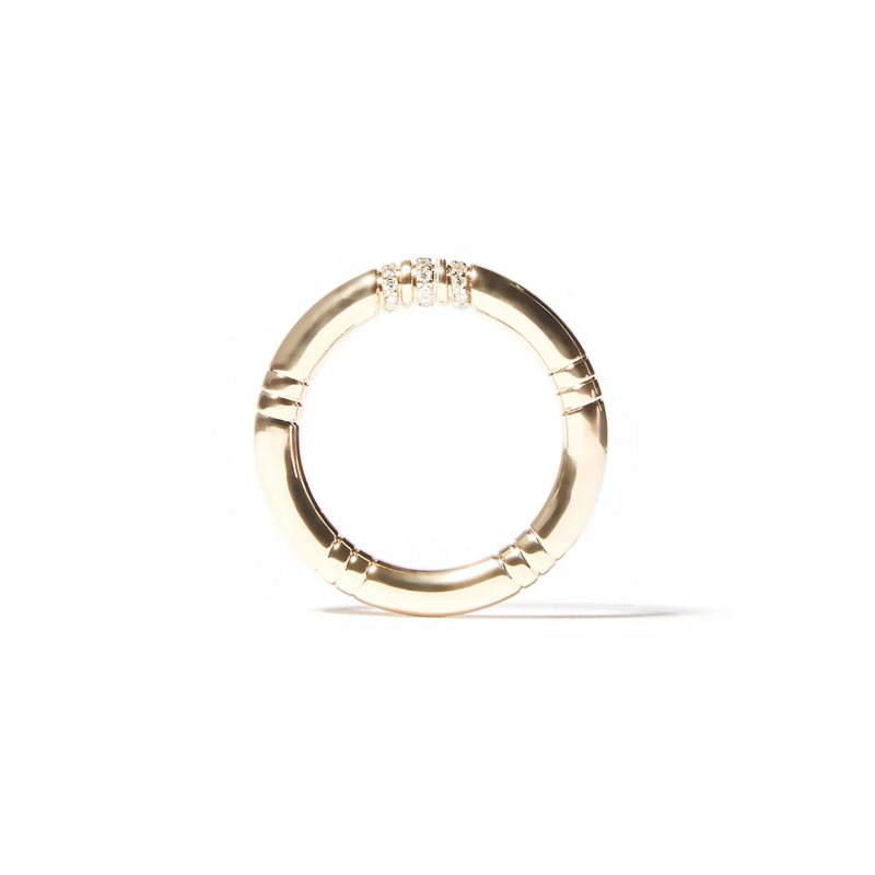 THE CREW STACKING RING - ETCHED AND DIAMOND
