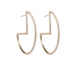 FOUND GEOMETRIC HOOP EARRINGS