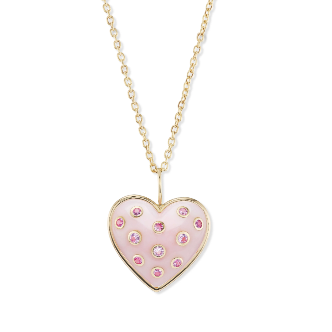 MEDIUM PUFF HEART - PINK OPAL