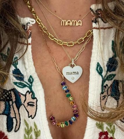 The Jasmine Enamel Heart Necklace