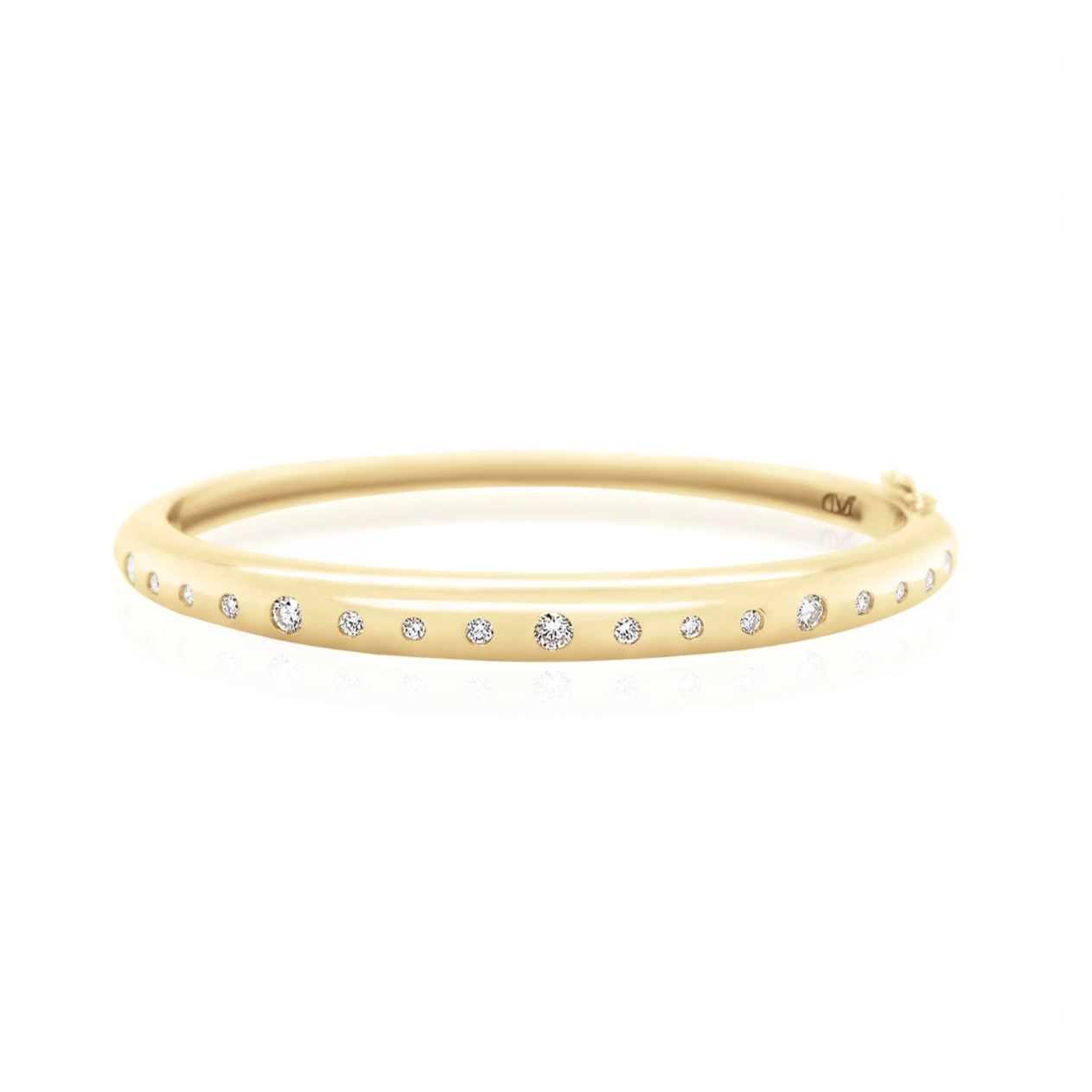 TAPERED ROUND DIAMOND SKINNY NOMAD BANGLE