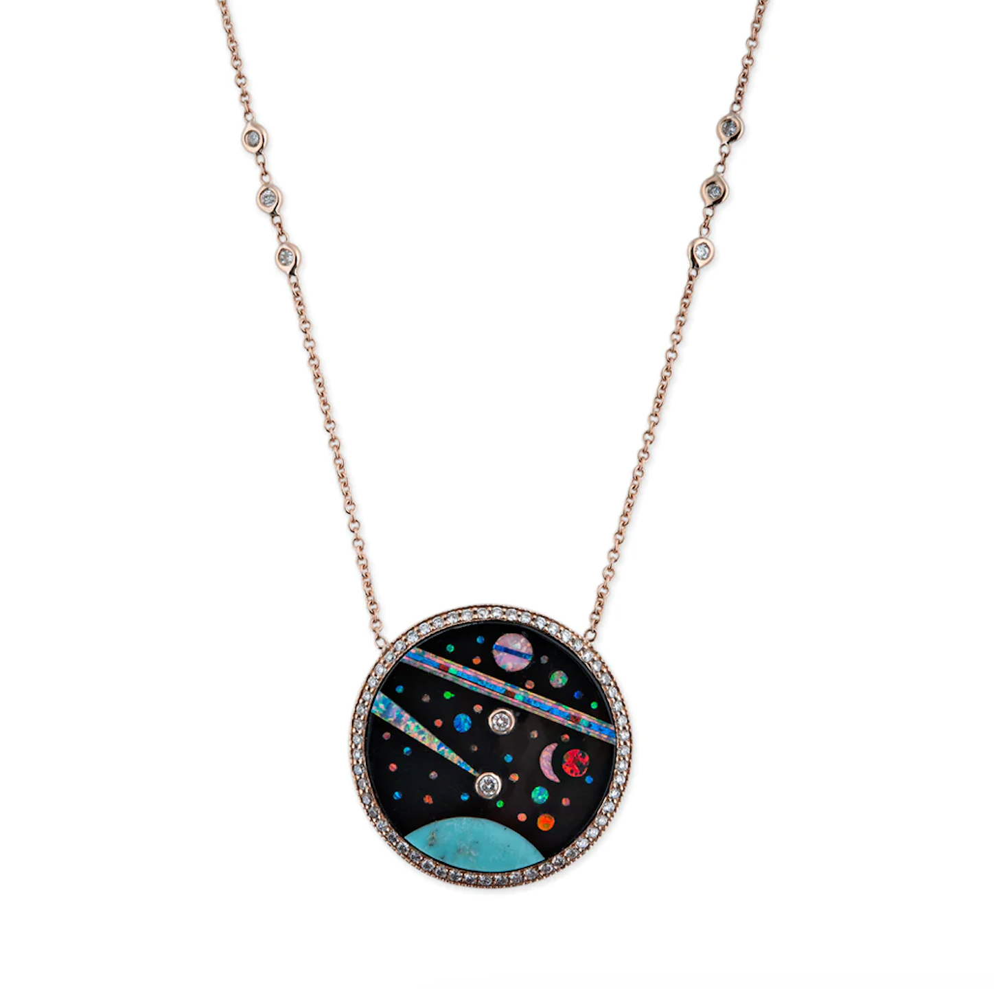 PAVE GALAXY INLAY NECKLACE