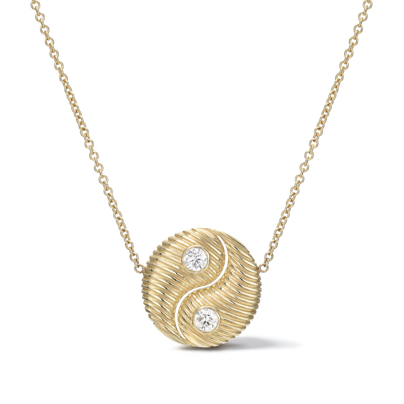 ALL GOLD YIN YANG NECKLACE