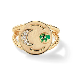 TO THE MOON AND BACK SIGNET RING