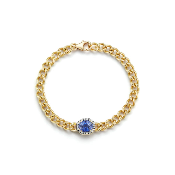 Toujours Blue Sapphire and Diamond Bracelet
