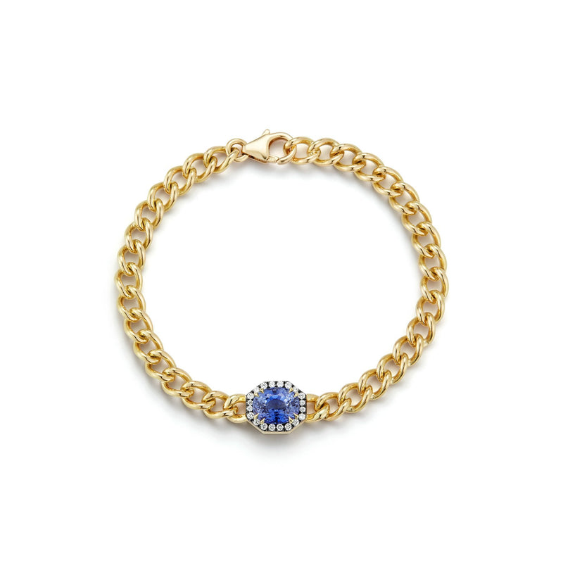 Toujours Blue Sapphire and Diamond Bracelet