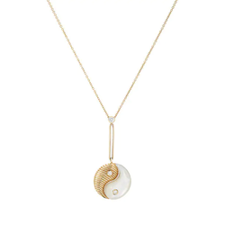 YIN YANG PENDANT - GOLD & MOTHER OF PEARL