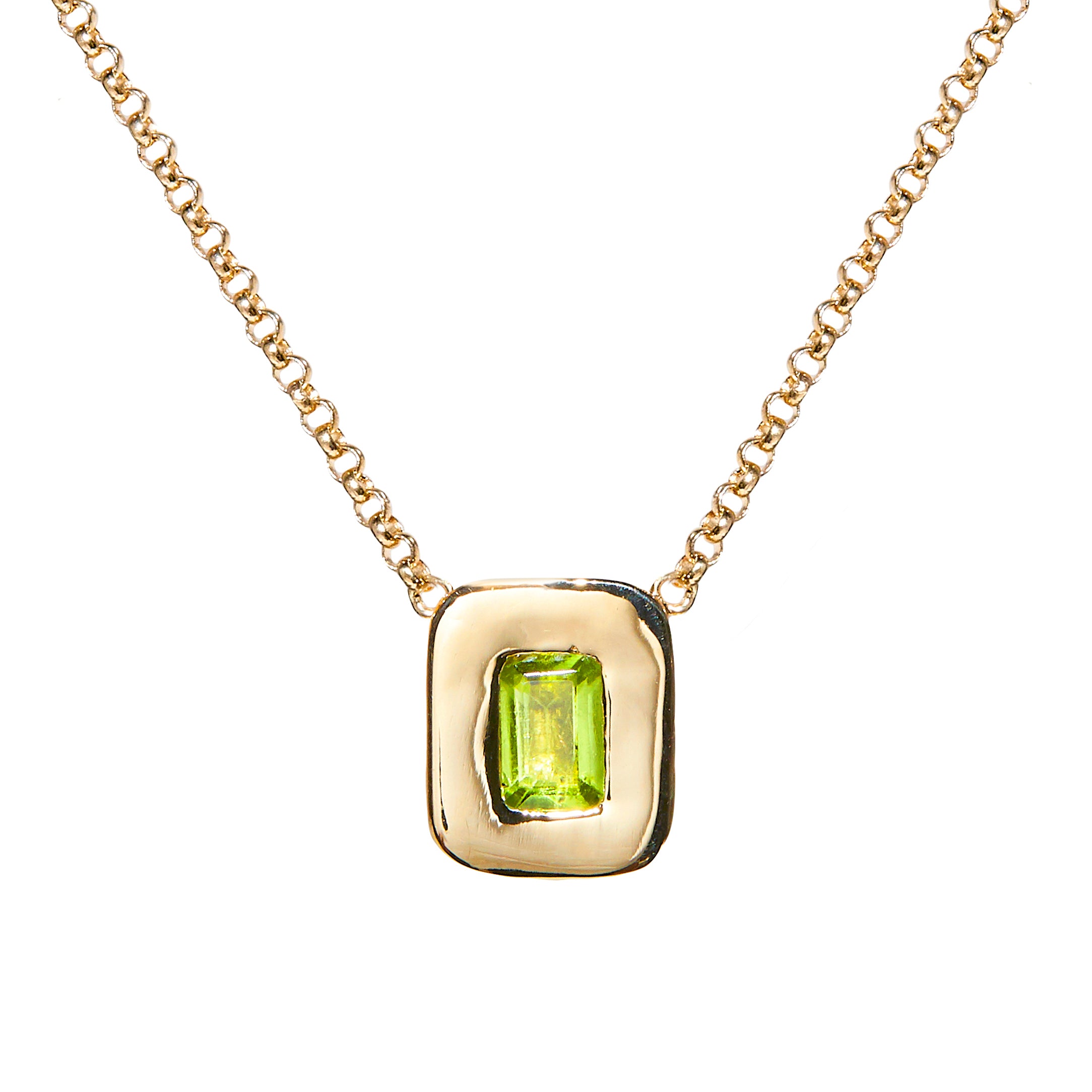 PERIDOT NUGGET NECKLACE