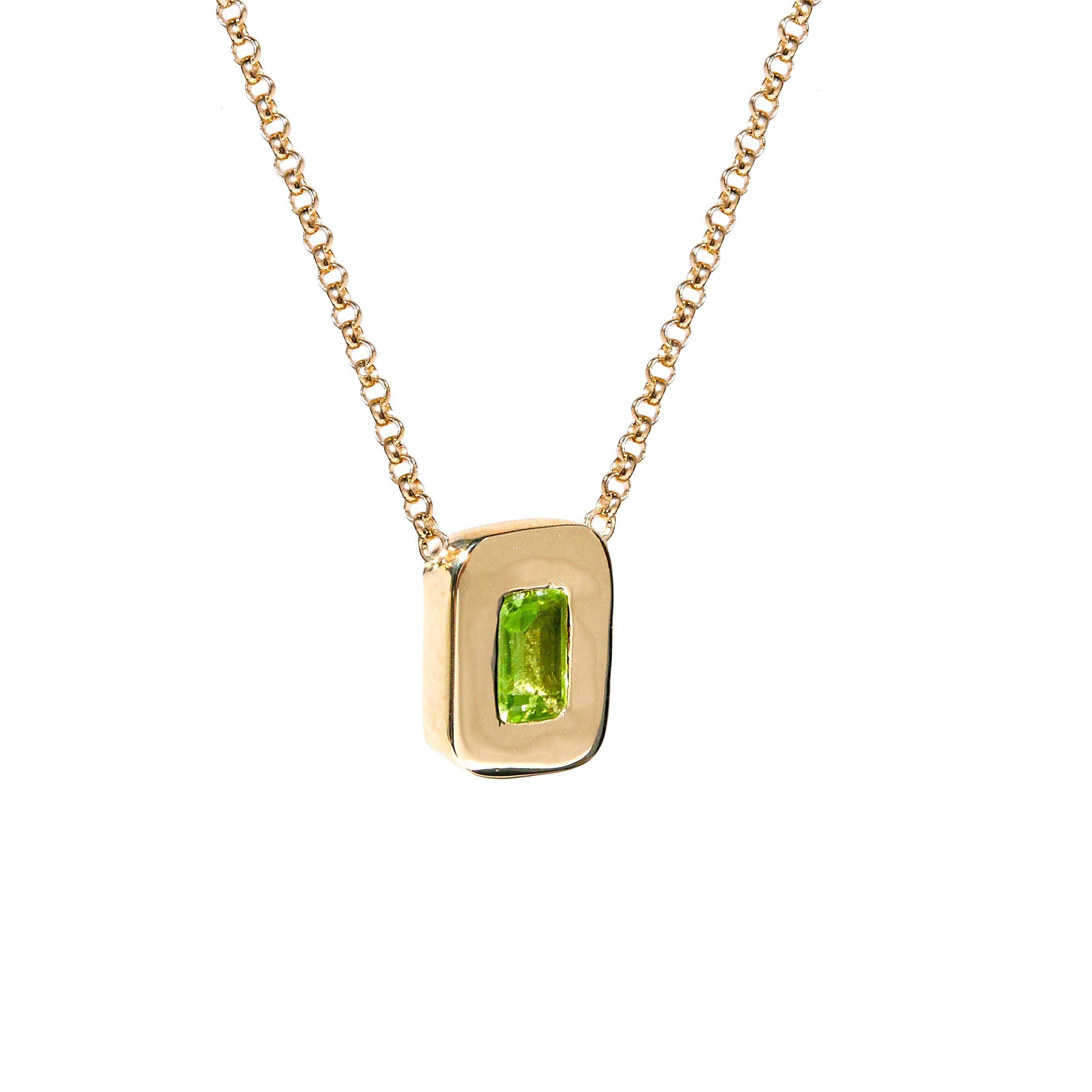 PERIDOT NUGGET NECKLACE