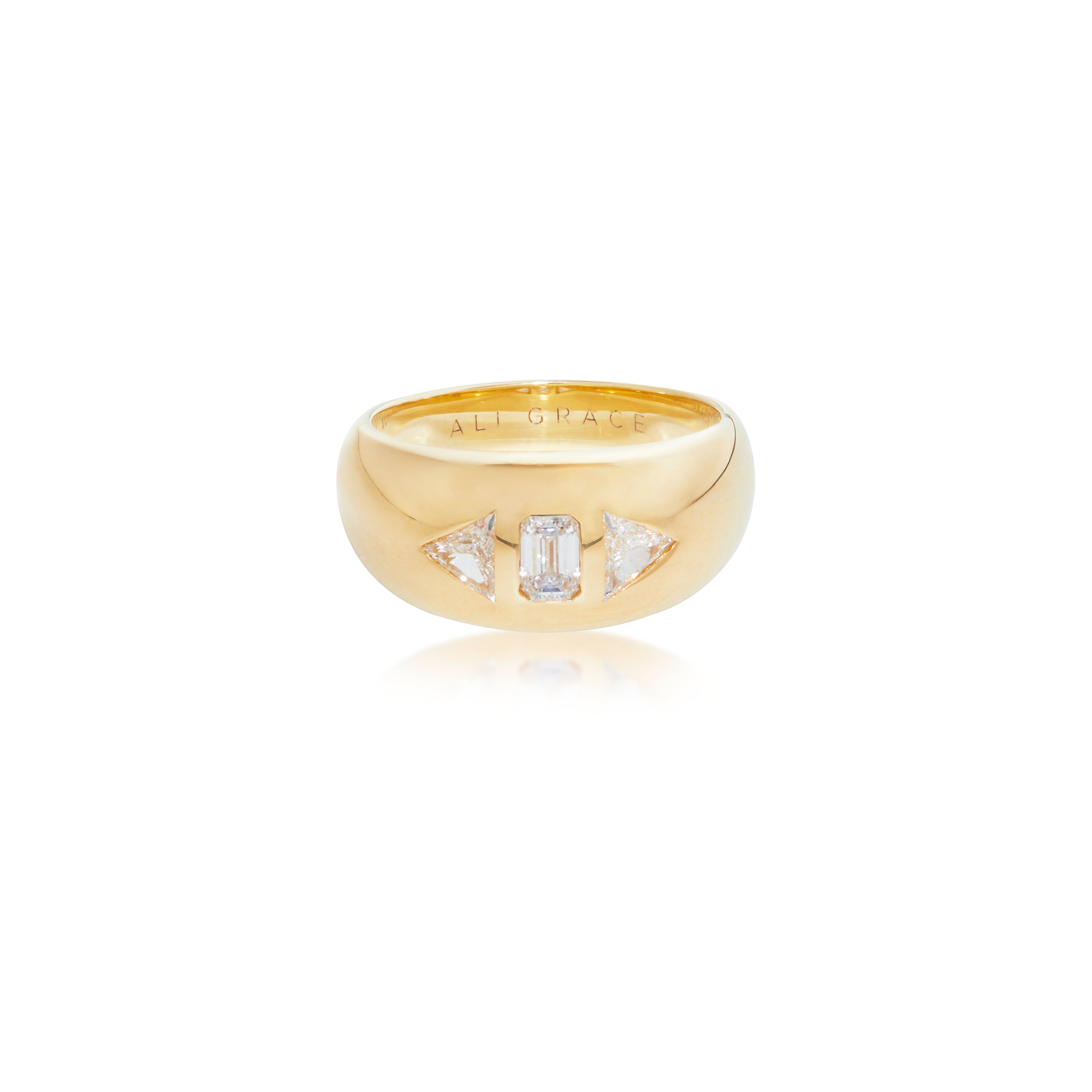 TRIPLE DIAMOND DOME RING