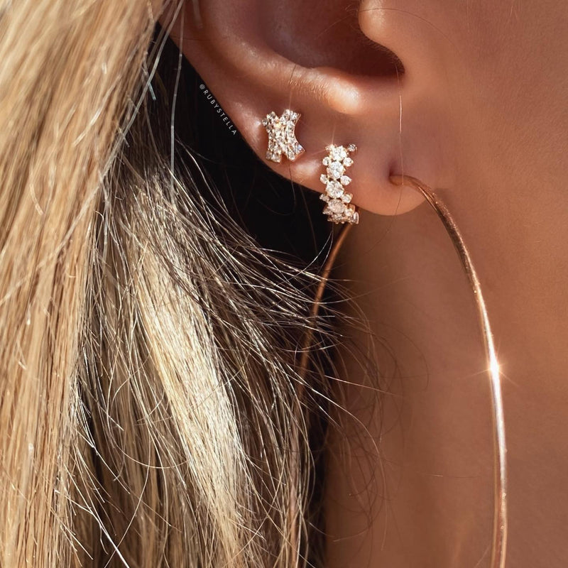 DIAMOND PAVE X STUD