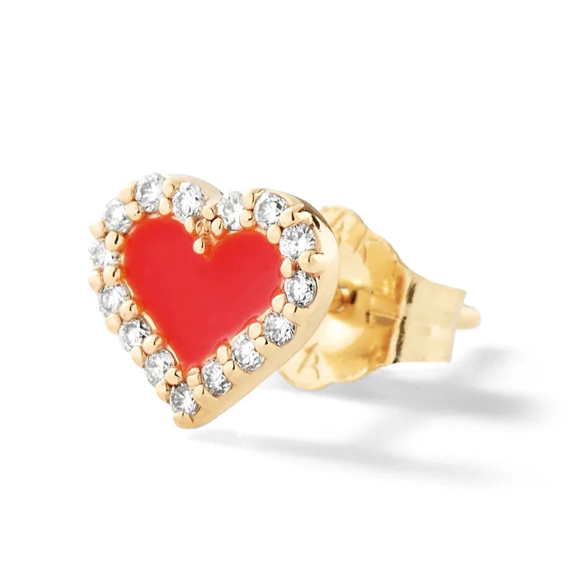 HEART DIAMOND STUD