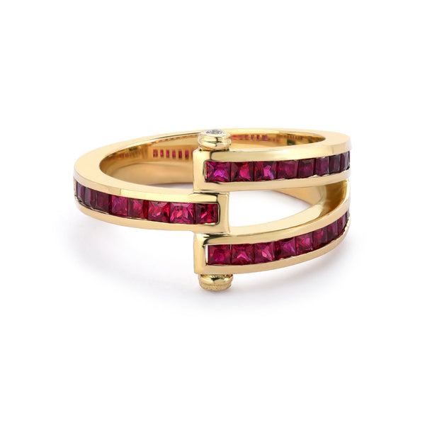 MAGNA RING - SQUARE CUT RUBY