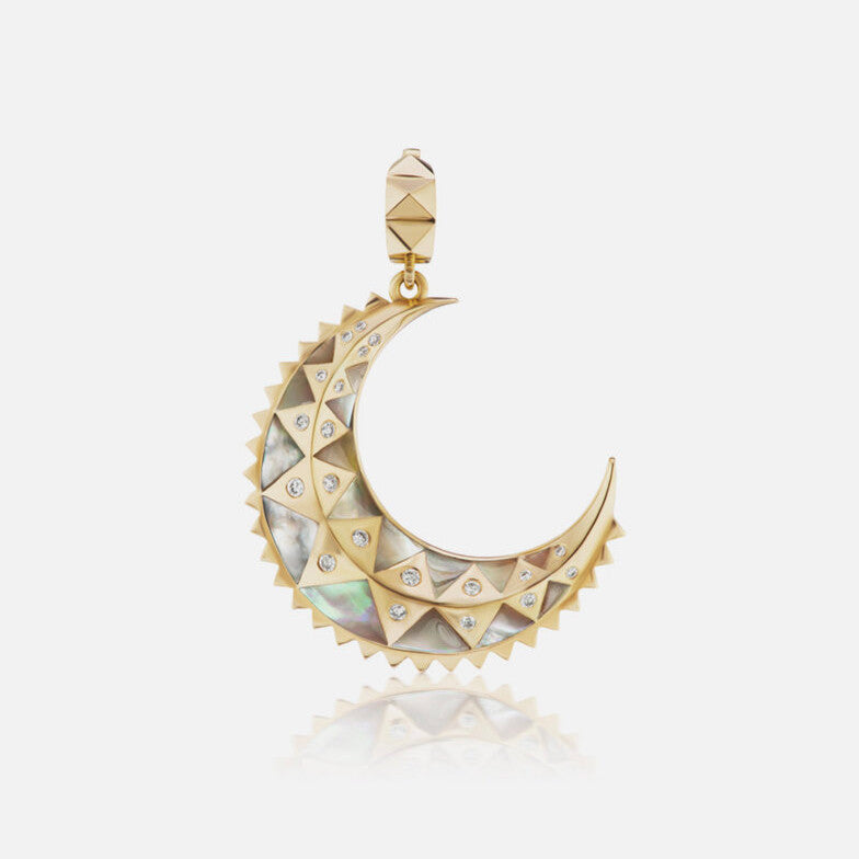 "MINI" MOON CHARM - MOTHER OF PEARL