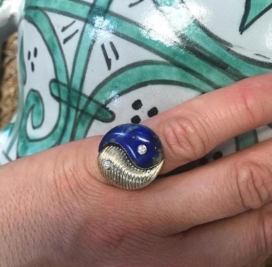 YIN YANG RING - LAPIS